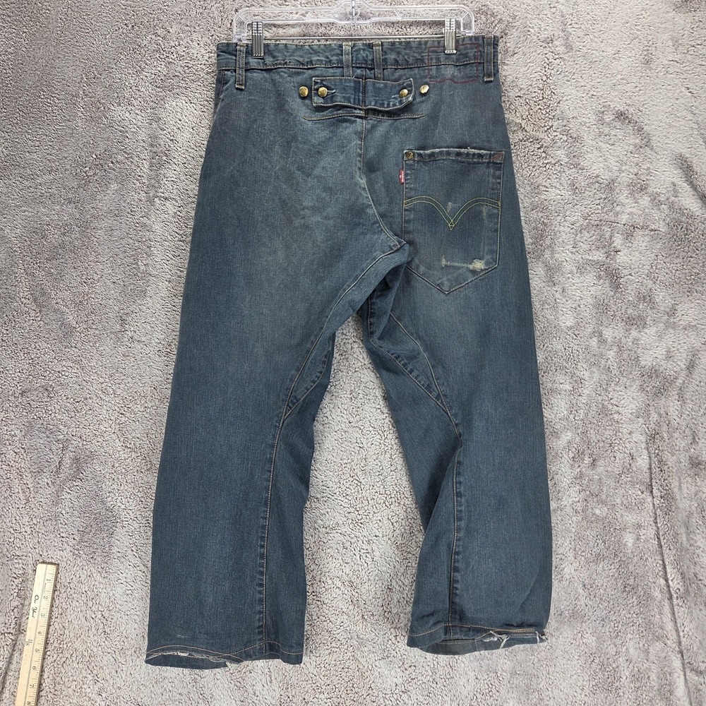 VTG Levis Engineered Jeans Mens Blue Twisted Cinch Back One Pocket Fits 31x26